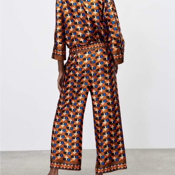 Zara Geometric Patterned Women's Pants - Picture 1 of 6
